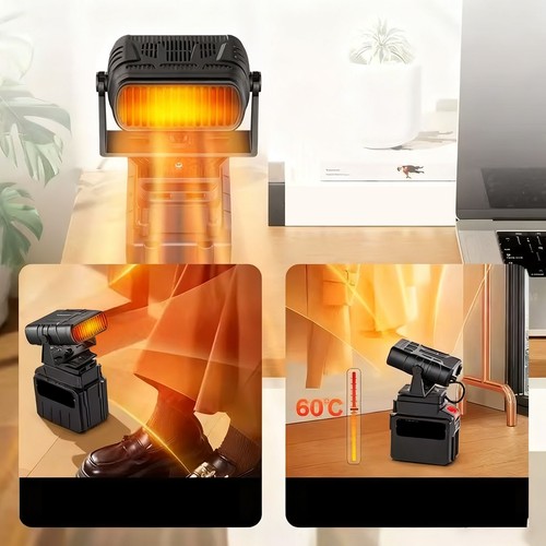 Battery operated heater with - battery,